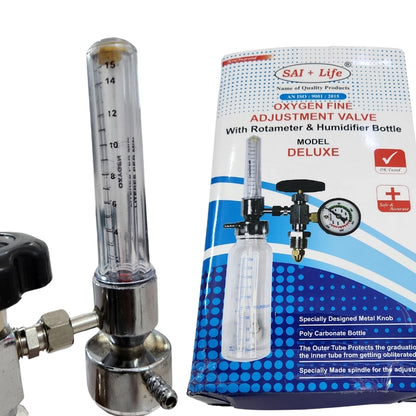 Buy Oxygen Flow Meter with Humidifier Bottle for Medical Use