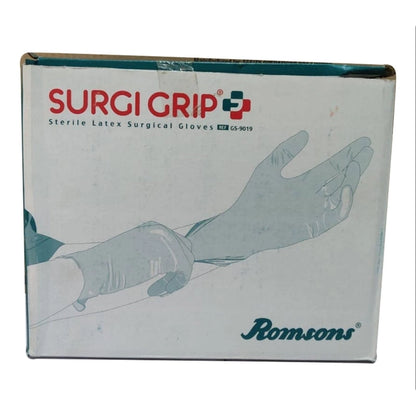 Surgi Grip Sterile Latex Powdered Surgical Gloves (6.5 size)