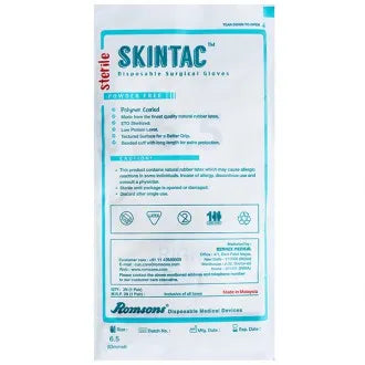 Buy Latex Skintac Disposable Surgical Gloves - Powder Free
