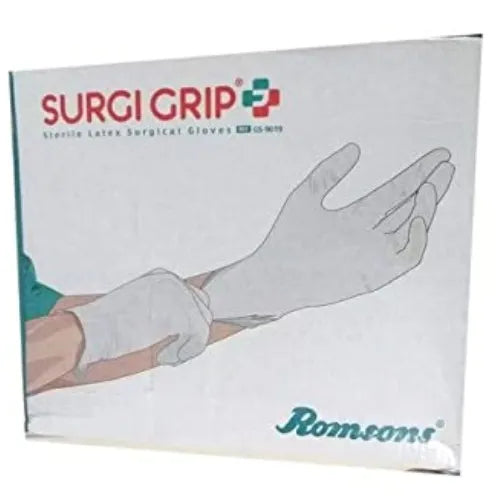 Surgi Grip Sterile Latex Powdered Surgical Gloves (7.5 size)