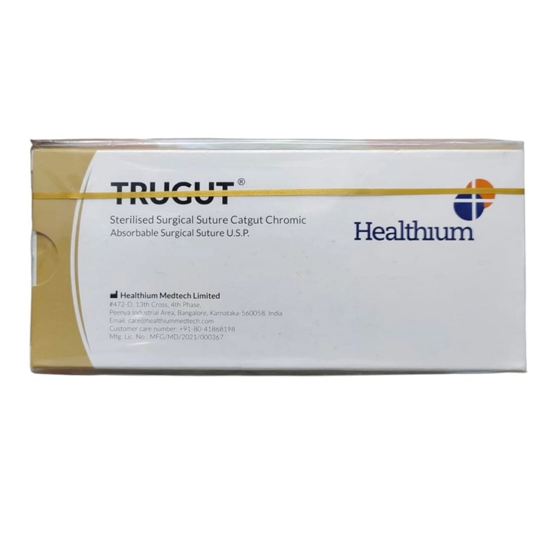 Sutures India Trugut Chromic Catgut Sutures USP 0, Needleless - S 2214