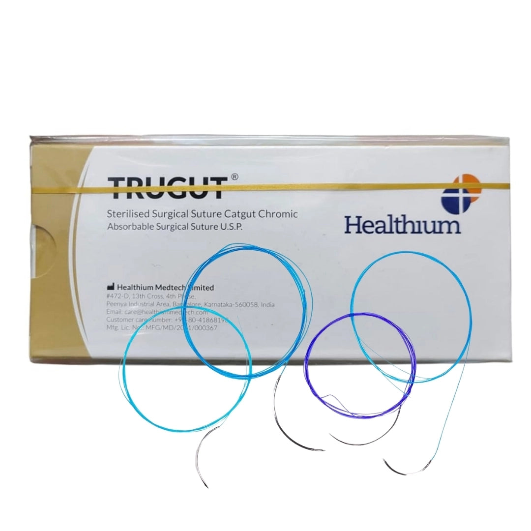 Sutures India Trugut Chromic Catgut Sutures USP 0, Needleless - S 2214