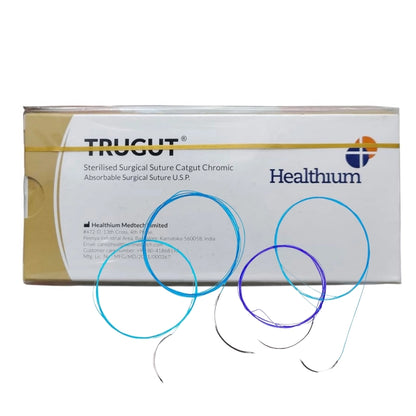 Sutures India Trugut Chromic Catgut Sutures USP 0, Needleless - S 2214