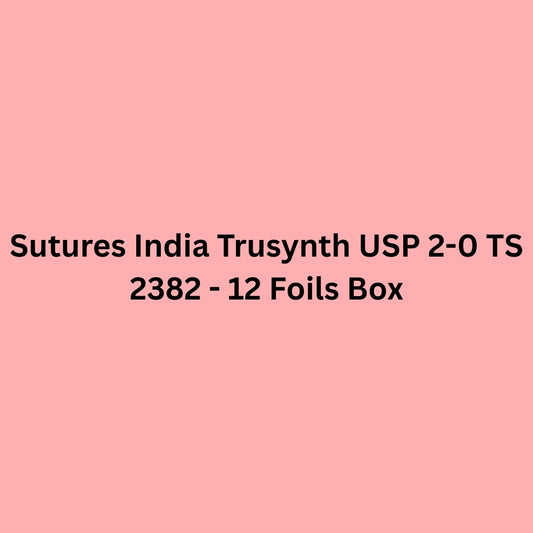 Sutures India Trusynth Polyglactin 910 USP 2-0, 1/2 Circle Reverse Cutting TS 2382