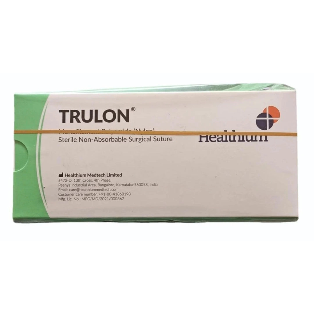 Sutures India Trulon USP 2-0, 1/2 Circle Reverse Cutting SN 3303