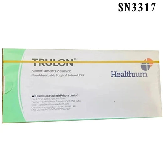 Sutures India Trulon USP 5-0, 3/8 Circle Reverse Cutting SN 3317