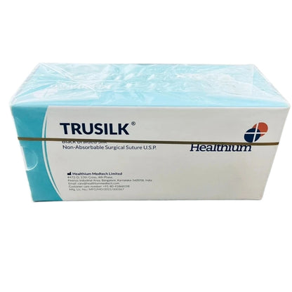 Sutures India Trusilk 3-0, 3/8 Circle Reverse Cutting SN 5028