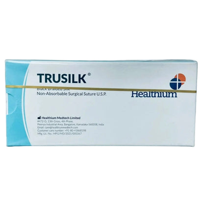 Sutures India Trusilk 3-0, 3/8 Circle Reverse Cutting SN 5028