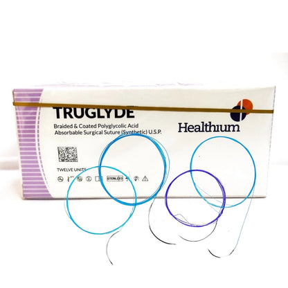 Sutures India Truglyde USP 4-0, 3/8 Circle Reverse Cutting - SN 2494
