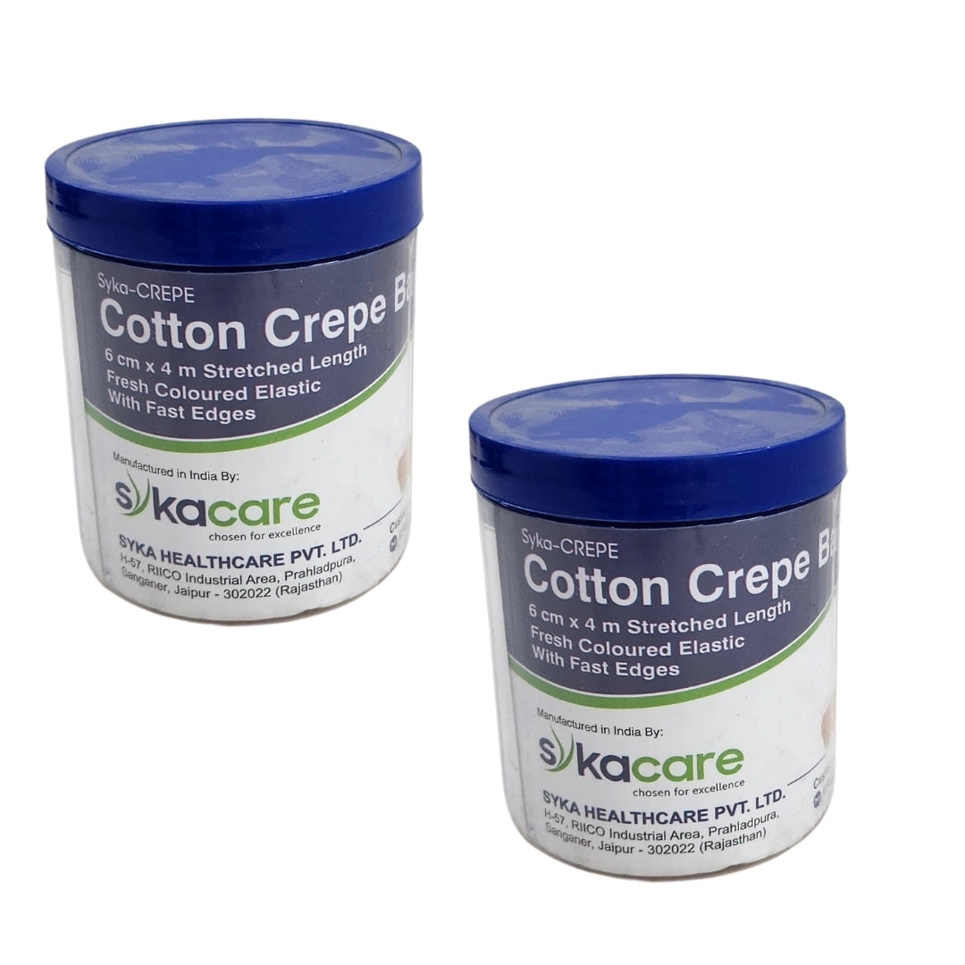 Syka Care Cotton Crepe Bandage – Flexible, Supportive, and Comfortable for Medical Use