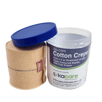 Syka Care Cotton Crepe Bandage – Flexible, Supportive, and Comfortable for Medical Use