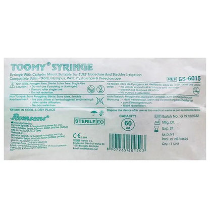 Buy Romsons Toomy Syringe With Catheter Mount 60ml Online