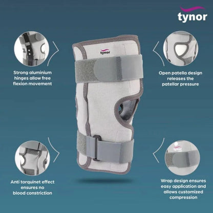 Tynor Functional Knee Support for Lateral Support Immobilization (Medium)