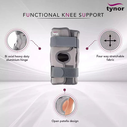 Tynor Functional Knee Support for Lateral Support Immobilization (Medium)