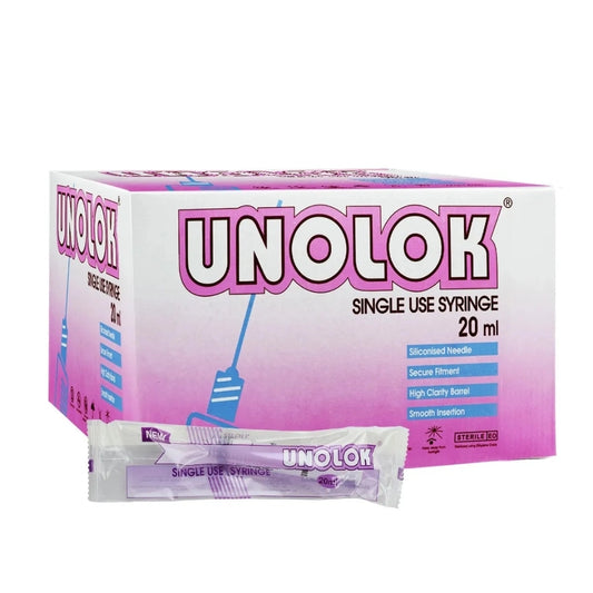 Unolok Syringe 20ml 21G*1.5 inch 25 Pcs Box