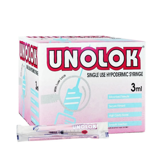 Unolok Syringe 3ml 26G*1.5 inch 100 Pcs Box