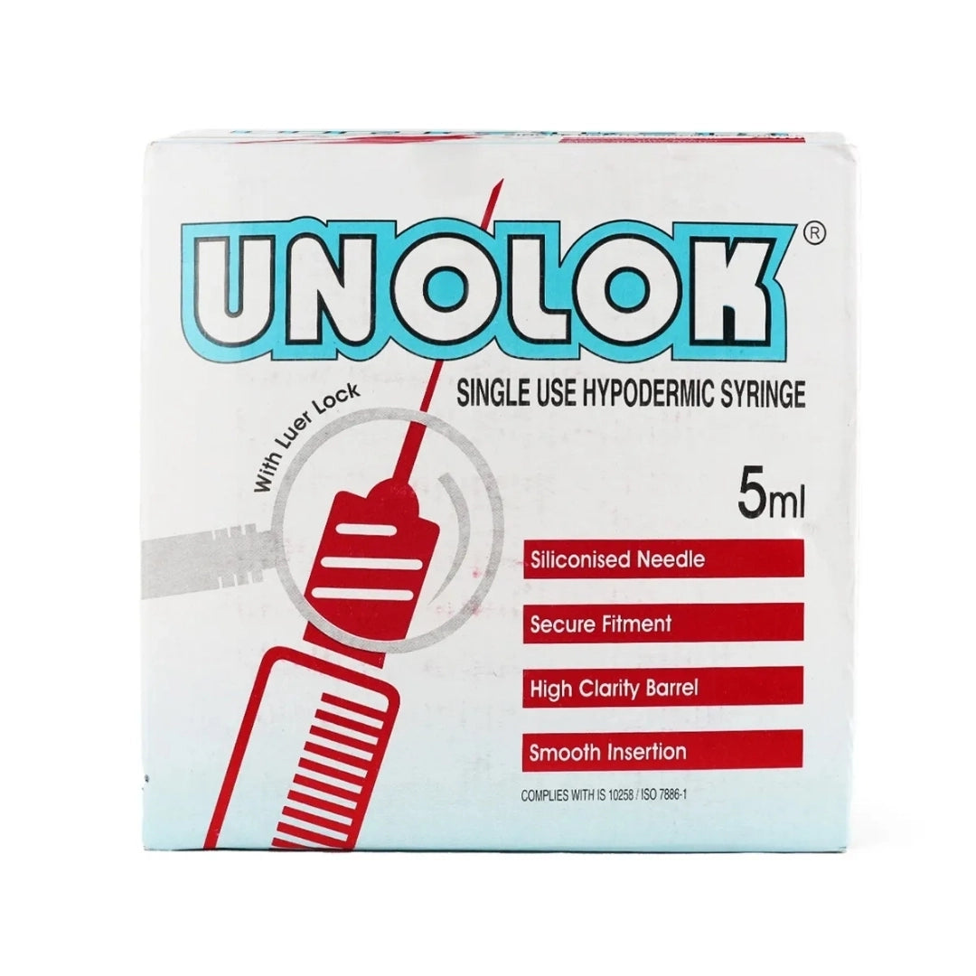 Unolok Syringe 5 ML 100 Pcs Box