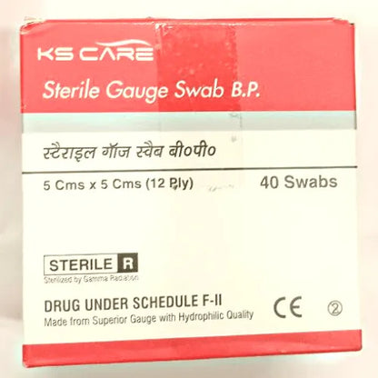 Gauze Swab (5cm*5cm) - 4*10 Packs for Surgical Use | K.s