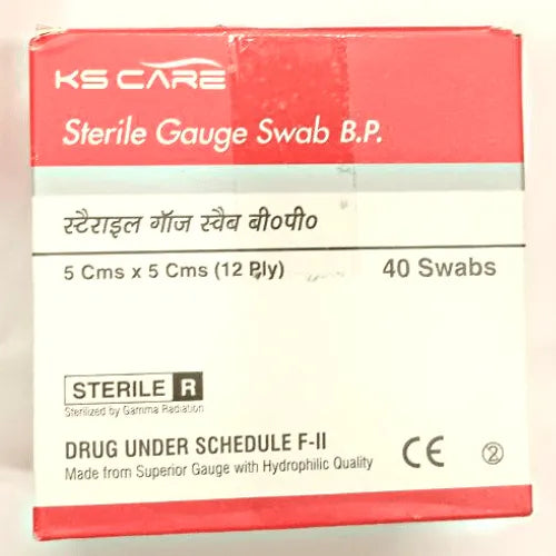 Gauze Swab (5cm*5cm) - 4*10 Packs for Surgical Use | K.s