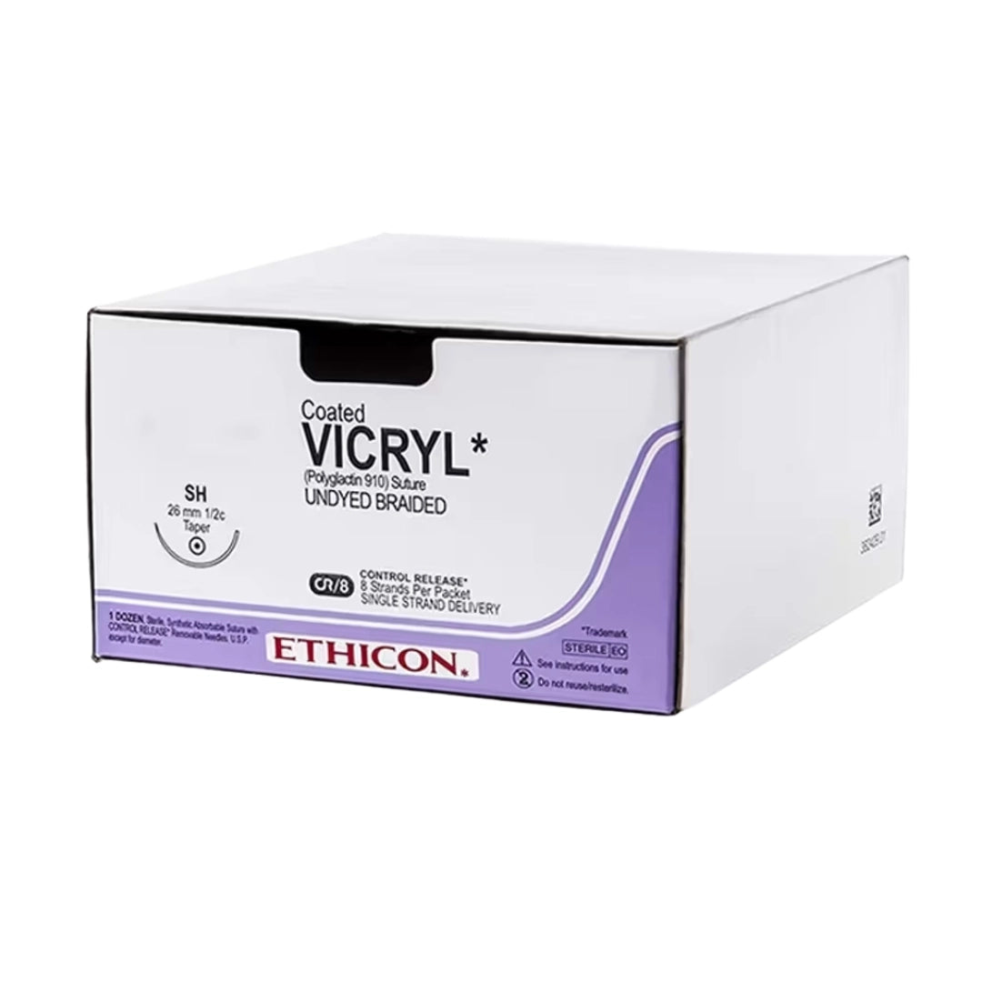 Vicryl Rapide Sutures USP 2-0, 1/2 Circle Tapercut NW2762ER