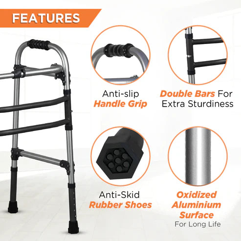 Vissco Max Walker PC 2901 – Height Adjustable Foldable Walker