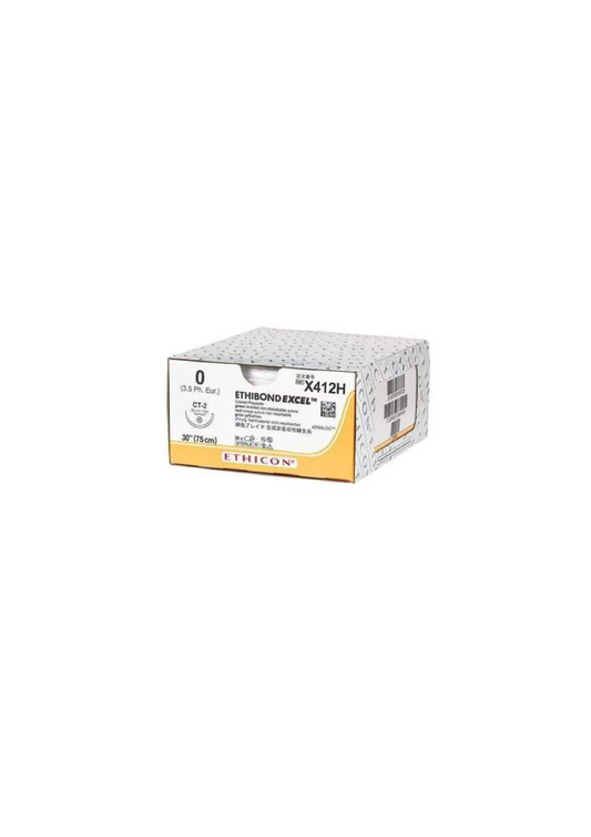 Ethicon Ethibond Sutures USP 2-0, 1/2 Circle Tapercut 2 - W6977