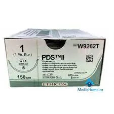 Ethicon PDS II Sutures USP 1, 1/2 Circle Round Body W9262T
