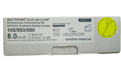 Portex Suctionaid Blue Line Ultra Percutaneous Tracheostomy kit (8.0MM)100/893/080
