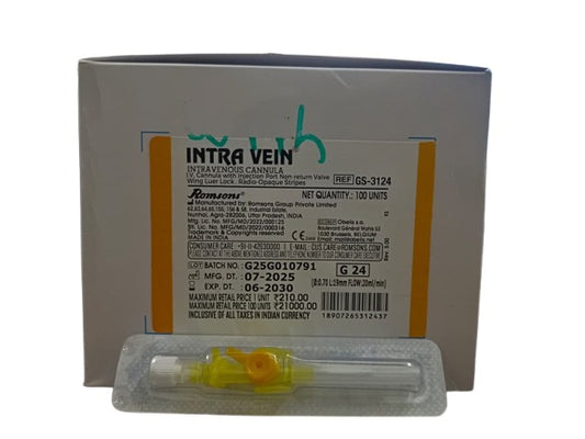 Romasons Intra Vein I.V. Cannula With Injection Port