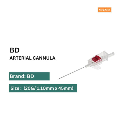 Buy BD Arterial Cannula with Flow Switch - 20G | Shop Online