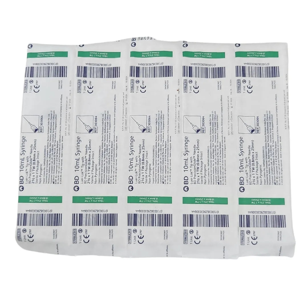 BD 10 ML Syringe Luer Lock 21G*1 inch