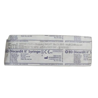 BD 5ml Syringe Discardit - 23G - 100 Units Pack | SurgiNatal