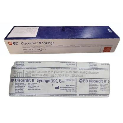 BD 5ml Syringe Discardit - 23G - 100 Units Pack | SurgiNatal