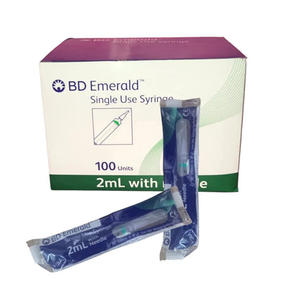 BD 2ml Syringe with 24G*1 inch Needle - 100 Units Pack | SurgiNatal