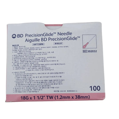 BD PrecisionGlide Needle 18G X 1.5 Pack of 100 Pcs