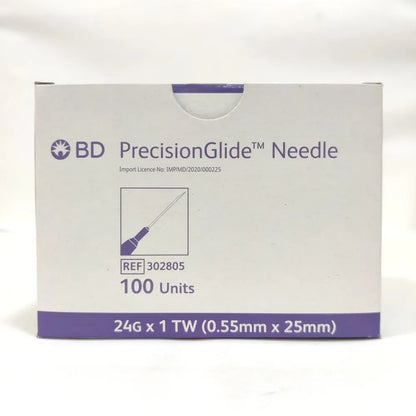 BD Needles PrecisionGlide 24G*1 inch - 100 Units Pack | SurgiNatal
