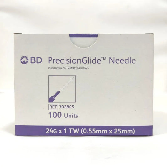 BD Needles PrecisionGlide 24G*1 inch - 100 Units Pack | SurgiNatal