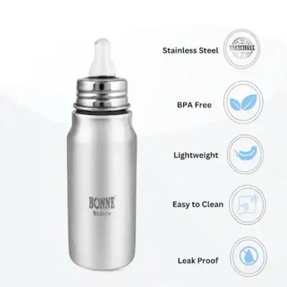Buy Premium Quality Steel Milk Bottle For Kids-300 ML