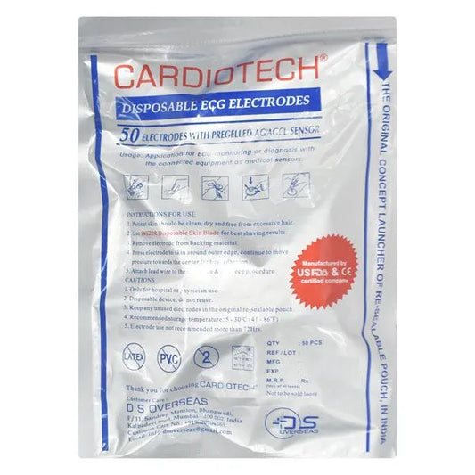 Cardiotech Disposable ECG Electrodes 50's