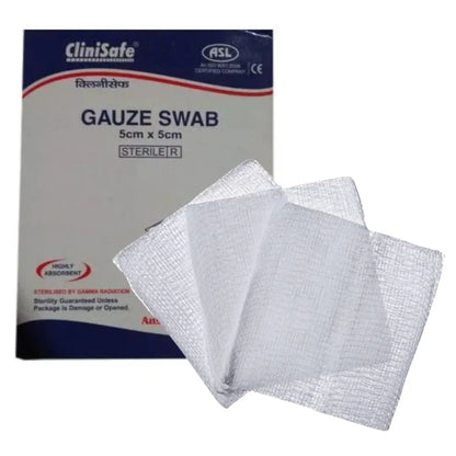 Clinisafe Gauze Swab 5cm*5cm -25 packs- Gamma Sterilized