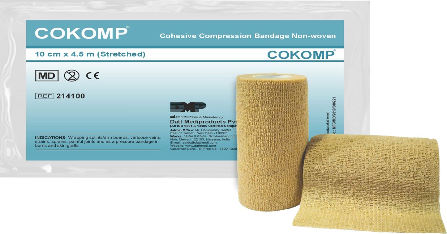 Datt Cokomp Non-Woven Cohesive Moderate Compression Bandage
