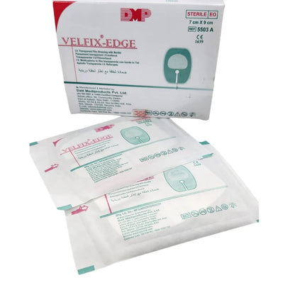 Datt Medi Velfix-Edge Transparent IV dressing with Border 7 cm x 9 cm