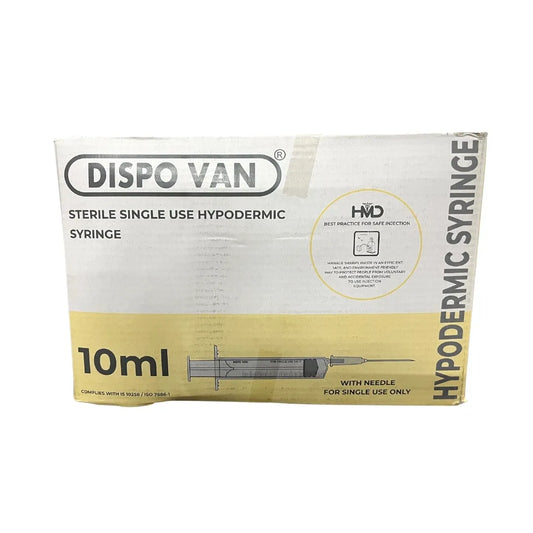 Buy Dispo Van 10ml Syringe with Needle - 50 Units Pack