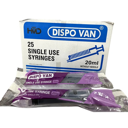 Dispo Van 20 ML Without Needle - 25 - Units Pack | SurgiNatal