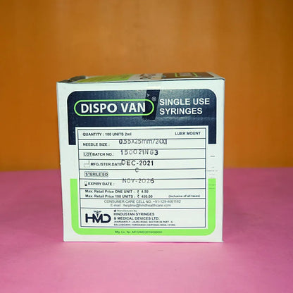 Dispo Van Syringe 2ml - 100 Units Pack | SurgiNatal