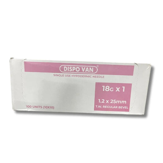 Dispo Van Hypodermic Needle - 18G*1.0 Inch - 100 Units Pack | SurgiNatal