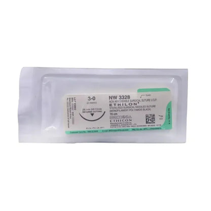 Ethicon Ethilon Sutures USP 3-0, 3/8 Circle Reverse Cutting - NW 3328P