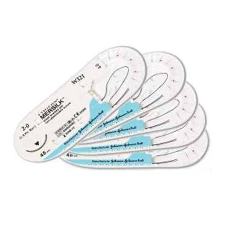Ethicon Mersilk Sutures USP 6-0, 3/8 Circle Round Body - NW5029 -12 Foils