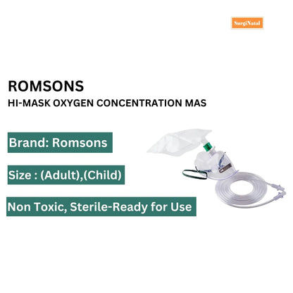 Buy Romsons Hi-Mask Oxygen Concentration Mask Online