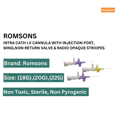 Buy Romsons Intra Cath IV Cannula - Best PBuy Romsons Intra Cath IV Cannula - Best Price